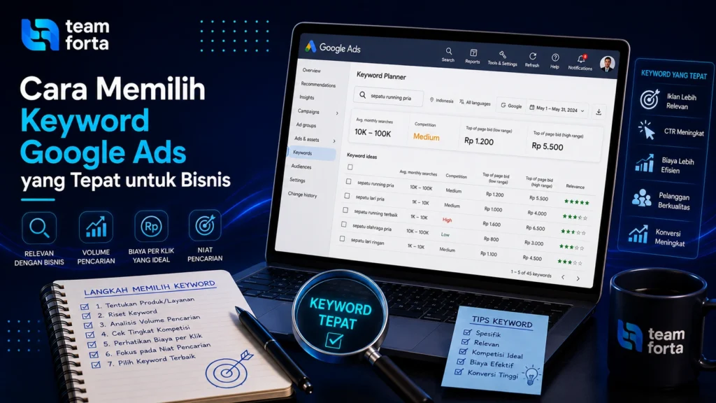 Team Forta - Cara Memilih Keyword Google Ads yang Tepat