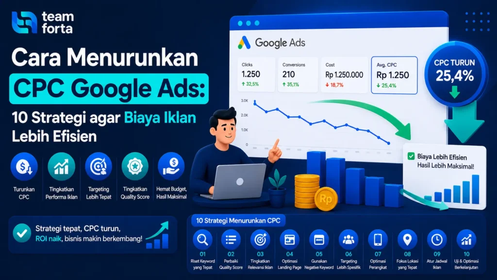 Team Forta Cara Menurunkan CPC Google Ads