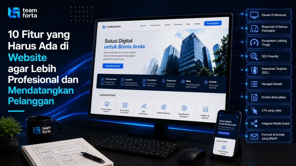 Team Forta - Fitur yang harus ada di website