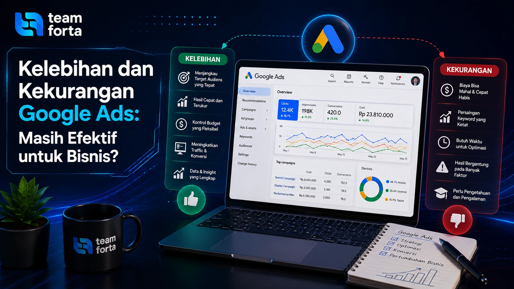 Team Forta - Kelebihan dan Kekurangan Google Ads untuk bisnis