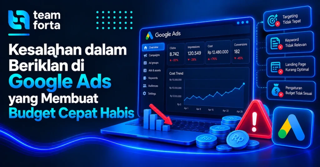 Team Forta - Kesalahan dalam Beriklan di Google Ads yang Membuat Budget Cepat Habis