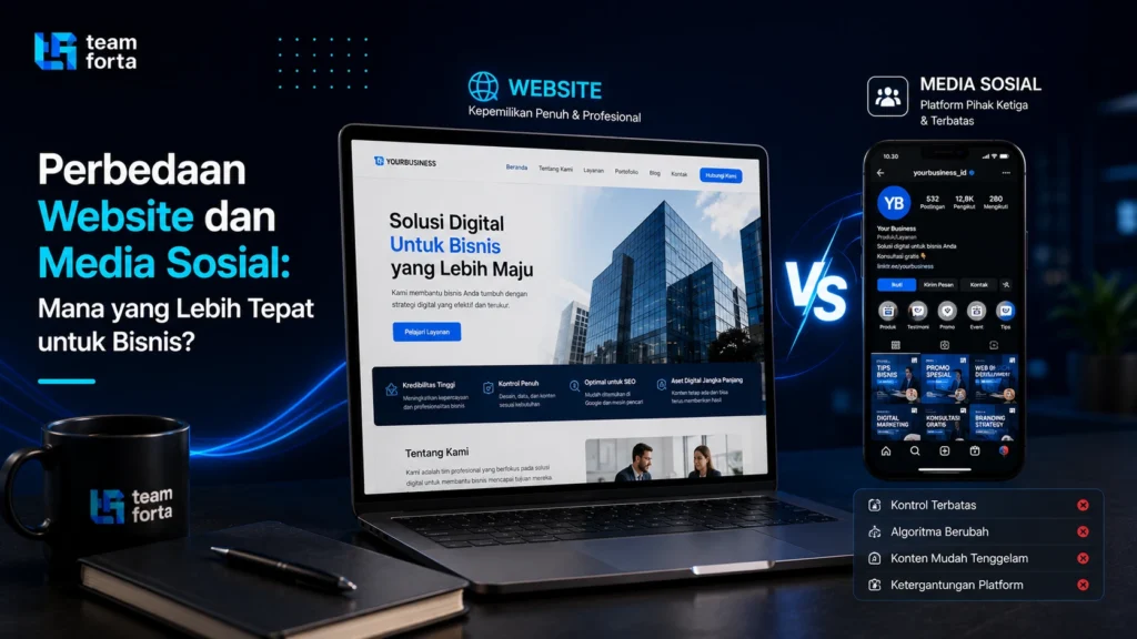 Team Forta - Perbedaan Website dan Media Sosial