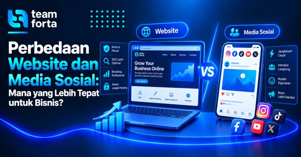 Team Forta - Perbedaan Website dan Media Sosial Mana yang Lebih Tepat untuk Bisnis