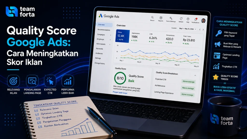 Team Forta - Quality Score Google Ads Cara Meningkatkan Skor Iklan