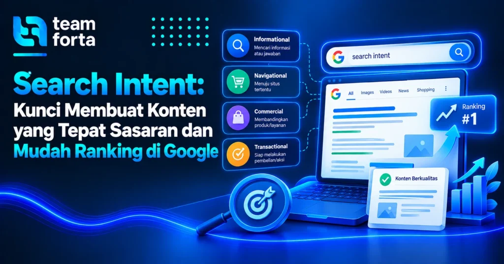 Team Forta - Search Intent Kunci Membuat Konten yang Tepat Sasaran
