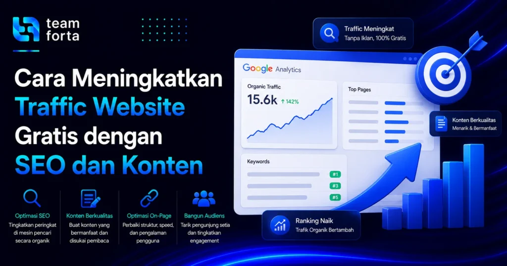 Team Forta - Cara Meningkatkan Traffic Website Gratis