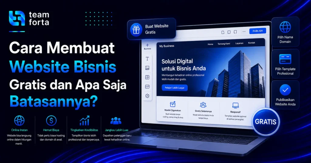 Team Forta - Cara membuat website bisnis gratis