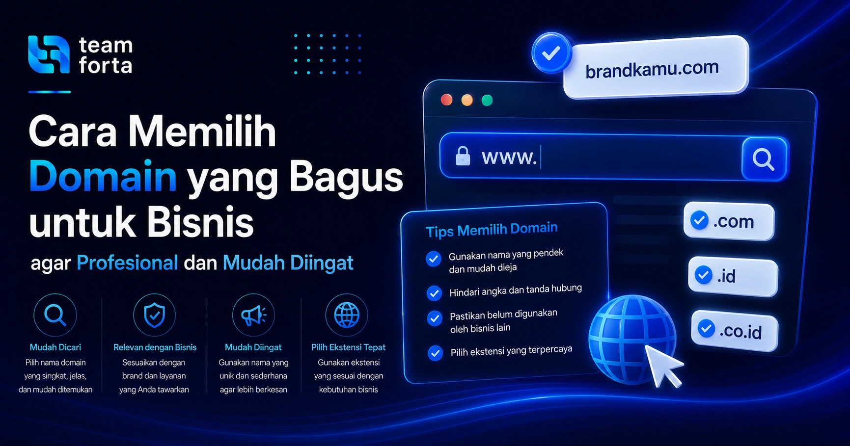 Team Forta - Domain yang bagus untuk bisnis