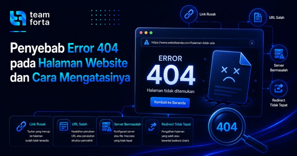 Team Forta - Error 404 pada Halaman Website