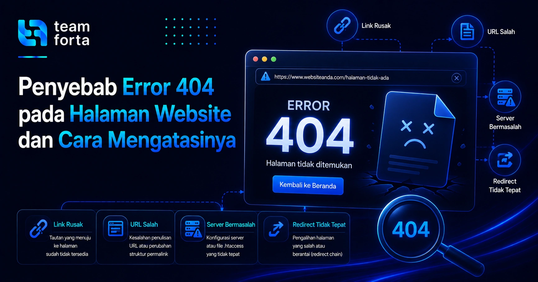 Team Forta - Error 404 pada Halaman Website