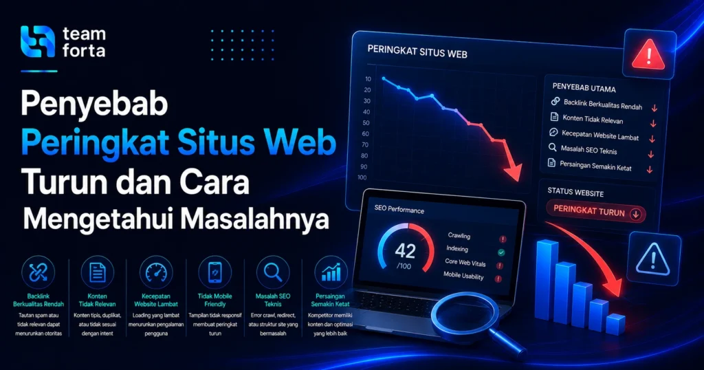 Team Forta - Penyebab peringkat situs web turun