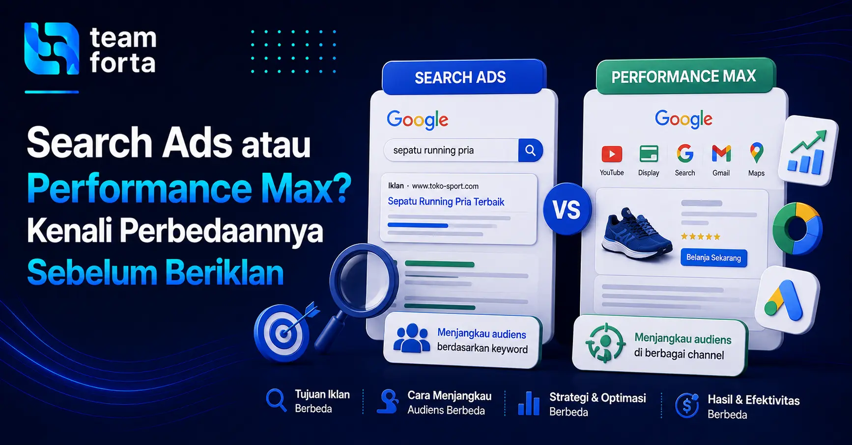 Team Forta - Perbedaan Search Ads dan Performance Max