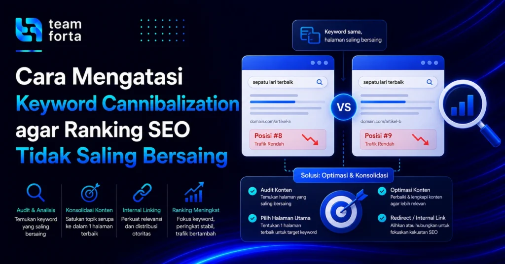 Team Forta - cara mengatasi keyword cannibalization