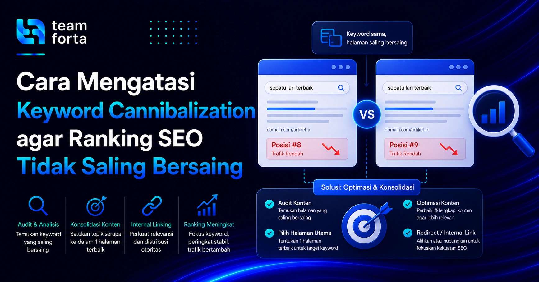 Team Forta - cara mengatasi keyword cannibalization