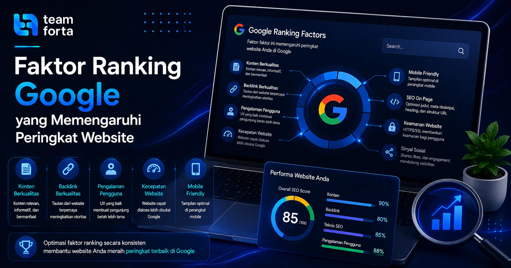 Team Forta - faktor ranking Google