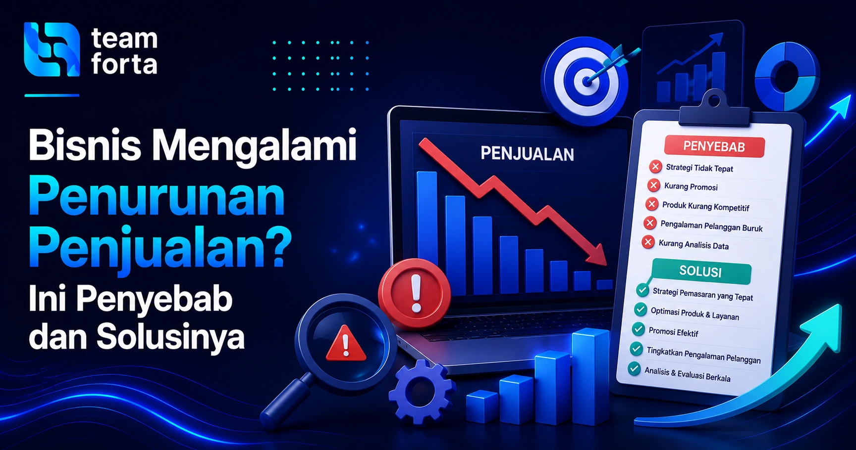 Team Forta - penyebab penurunan penjualan dan solusinya